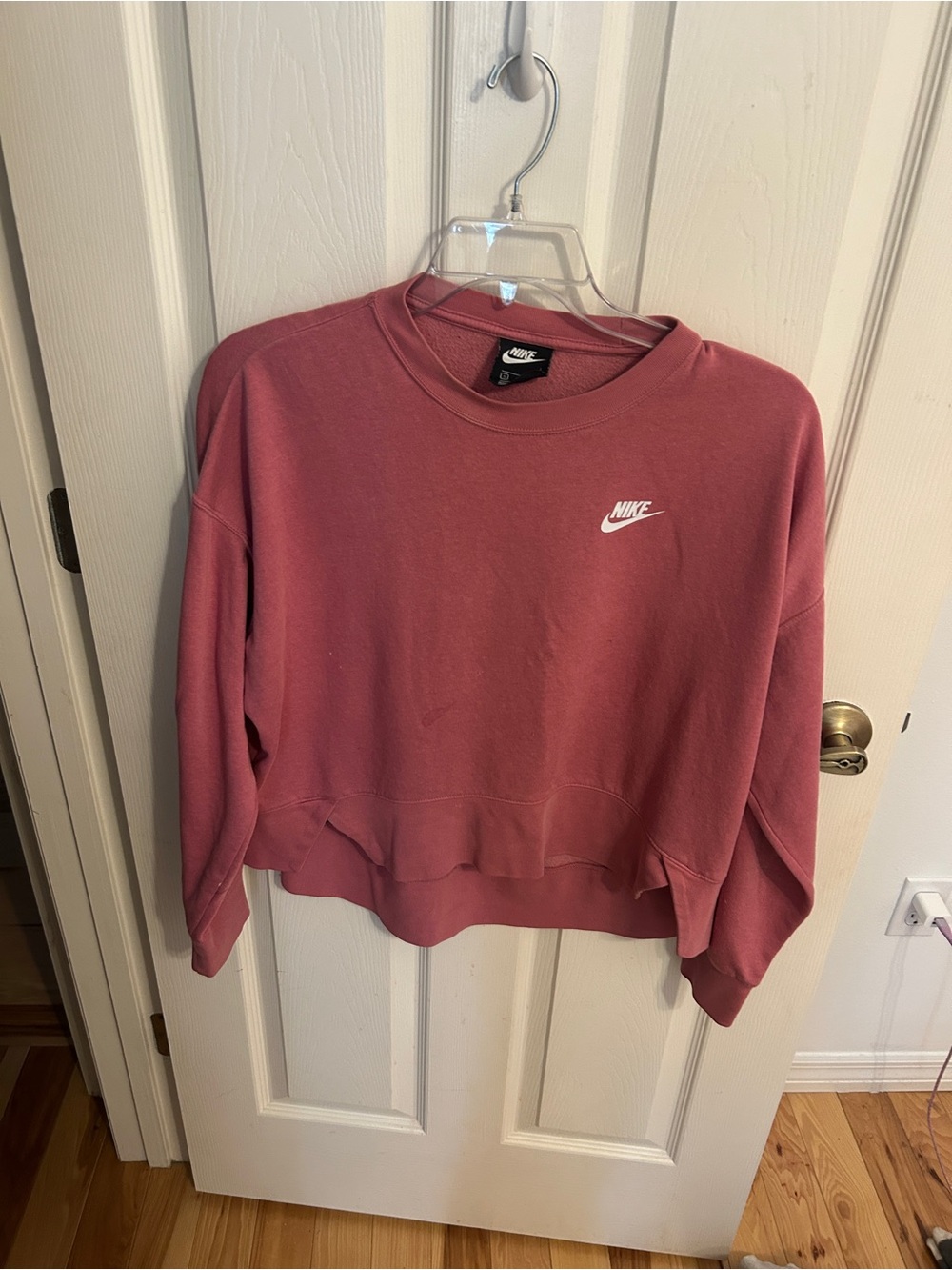 Nike Women's Rose Crewneck Sweatshirt - Small Swoosh Logo